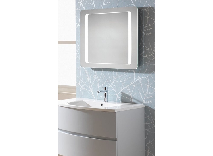 Kansas Mirror with LED Light Strip, Anti-Mist Pad & Sensor Switch - 600 x 800mm